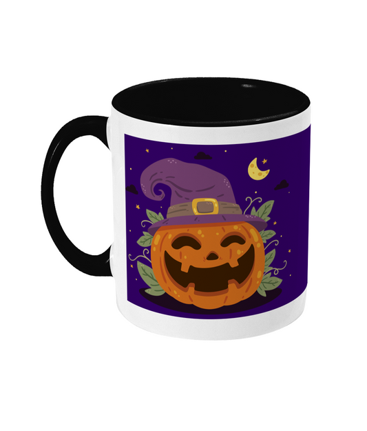 Halloween Gift Pumpkin Two Toned Black Mug