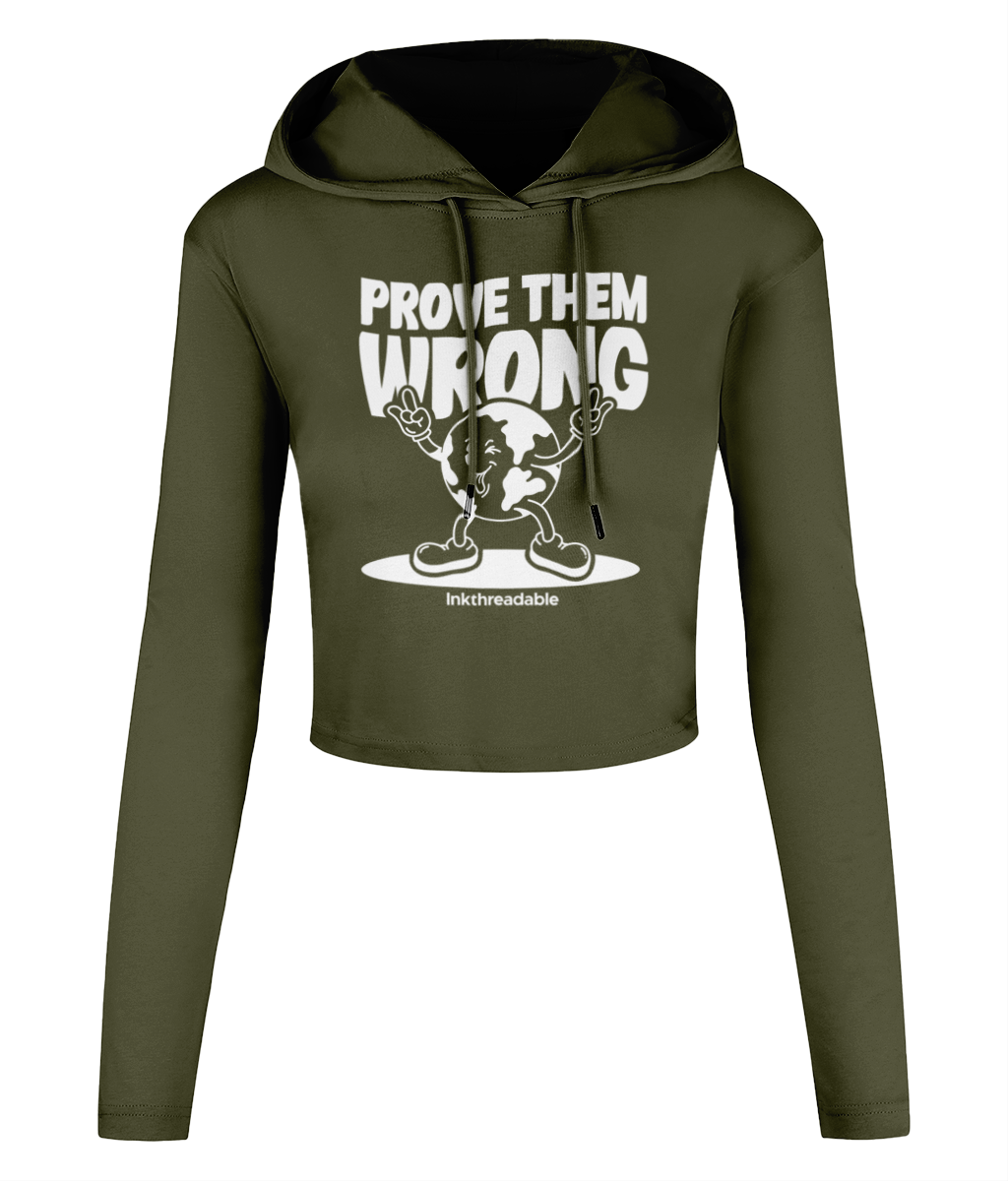 Women's Cropped Hooded T-shirt