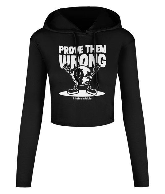 Women's Cropped Hooded T-shirt