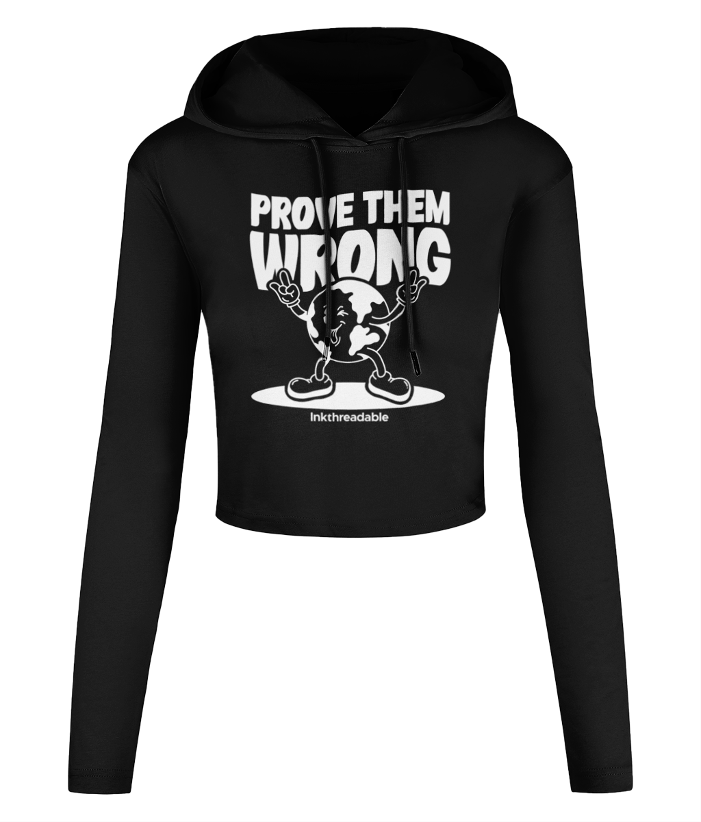 Women's Cropped Hooded T-shirt